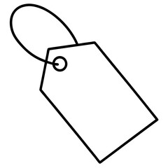 Simple outline of price tag icon
