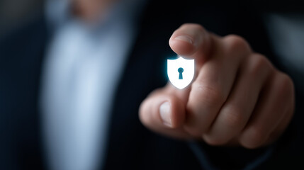 Secure Technology Design Featuring Digital Shield, Circuit Patterns, and Password Protection, cybersecurity, data protection, digital shield, secure access, encrypted connection, firewall defense, 