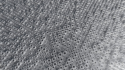Cylinders in the top view. Abstract background wallpaper. Can be used as a texture or background for design projects, scenes, etc. 