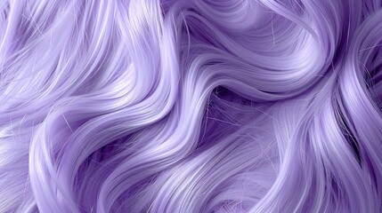Close up of silky lavender straight hair highlighting soft texture and delicate pastel hues