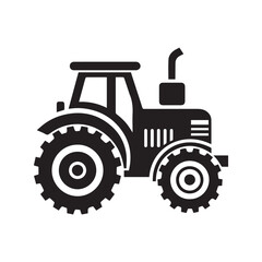 Obraz premium High-Quality black and white Tractor icon Vector Illustrations for Farm and Agriculture Design