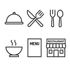 icons related to food and drinks