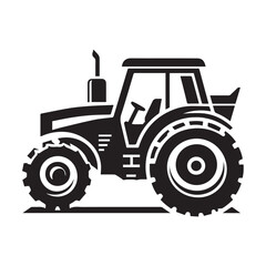 Obraz premium High-Quality black and white Tractor icon Vector Illustrations for Farm and Agriculture Design