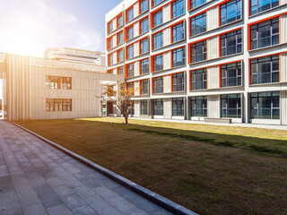 Captivating Modern Architecture: A Bright Day at a Contemporary Urban Campus