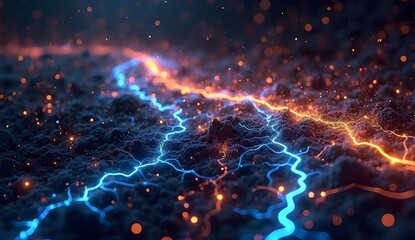 Obraz premium Digital Earth Energy Flow