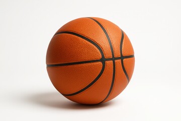 Court King Classic Orange Basketball with Black Seams Isolated on a Clean White Background Ready for the Game