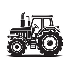 Obraz premium High-Quality black and white Tractor icon Vector Illustrations for Farm and Agriculture Design