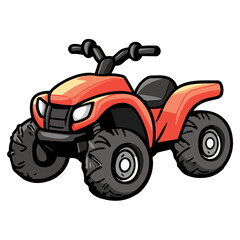 Modern ATV Quad bike vector illustration, ATV Quad bike isolated vector icon design