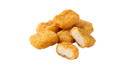 Appetizing nuggets isolated transparent background