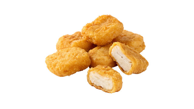 Appetizing nuggets isolated transparent background
