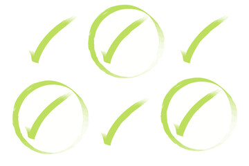 Flat style check mark symbol ideal for presentations and infographics.