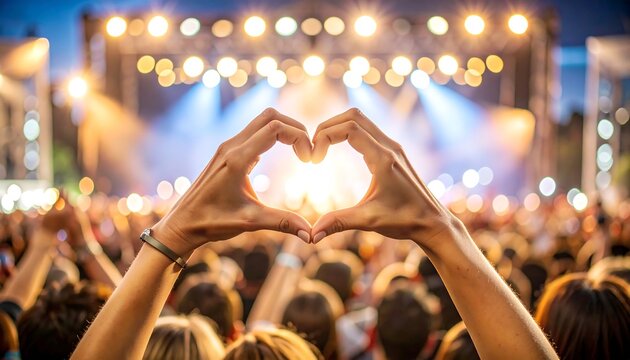 Concert Love Heart Hands.