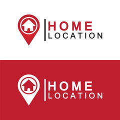 Home Location map pin logo design vector template. concept house combined with pin maps.