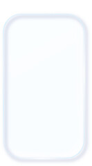 Glass Morphism Ux banner. Transparent Glass Interface Button. Phone design element. Plastic frame with Drop Shadow Effect