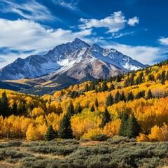 Colorado Rocky Mountains during Fall Season