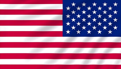 Fototapeta premium Waving US Flag with Patriotic Background.