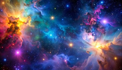 Fototapeta premium Cosmic Nebula with Stars, and Galaxy.