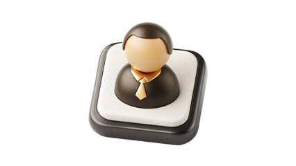 3d businessman icon isolated on white