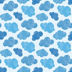 seamless pattern with blue clouds
