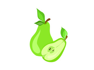 Fresh Ripe Green Pear Fruit Delicious Juicy Healthy Food Photography