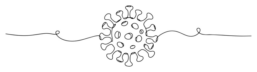 virus line art outline illustration
