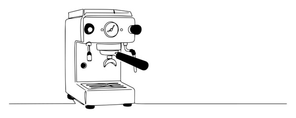 espresso machine line art icon