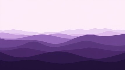 Minimalist wavy purple background with smooth flat gradient design featuring soft violet tones and simple abstract curves for modern digital wallpapers, website banners, and graphic design projects