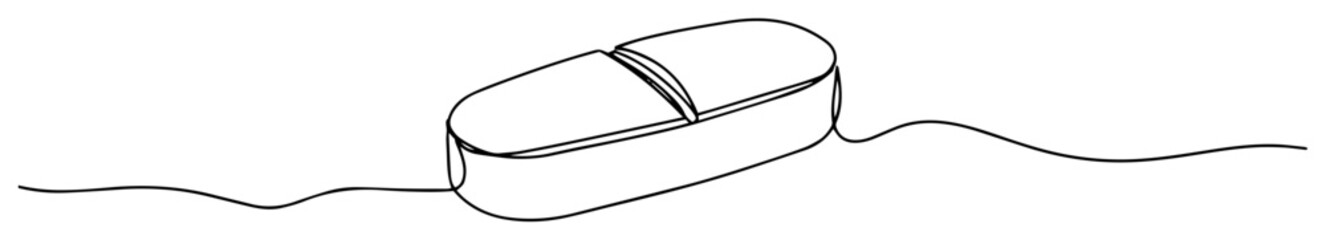 mouse one line computer accessory icon