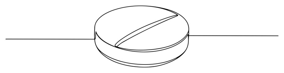 scored pill one line pharmacy sketch