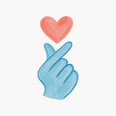 Obraz premium Hand gesture heart symbol.