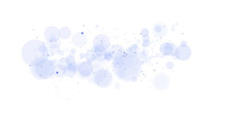 Bokeh Effect Designed in Soft Blue Tones Featuring Glowing Orbs and Sparkles