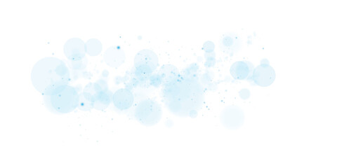 Bokeh Effect Designed in Soft Blue Tones Featuring Glowing Orbs and Sparkles