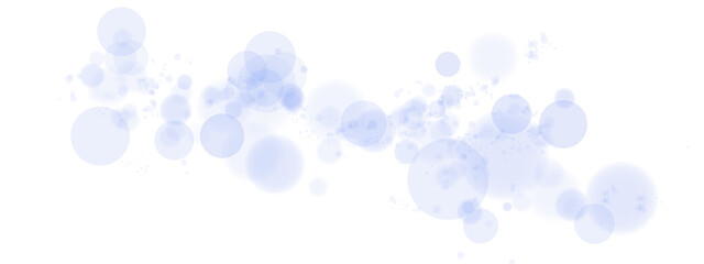Bokeh Effect Designed in Soft Blue Tones Featuring Glowing Orbs and Sparkles
