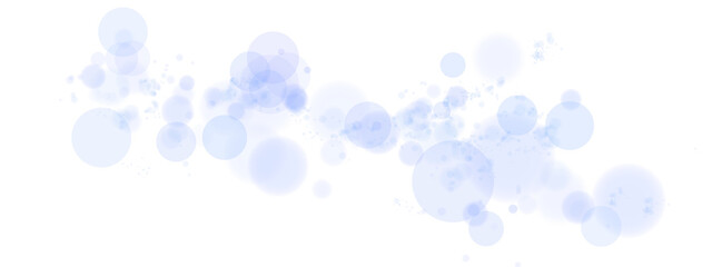 Bokeh Effect Designed in Soft Blue Tones Featuring Glowing Orbs and Sparkles