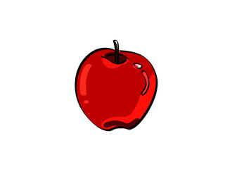 A Delicious Shiny Red Apple Awaiting Delicious Bites