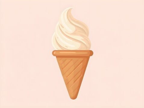 Ice cream cone cartoon illustration sweet food icon design