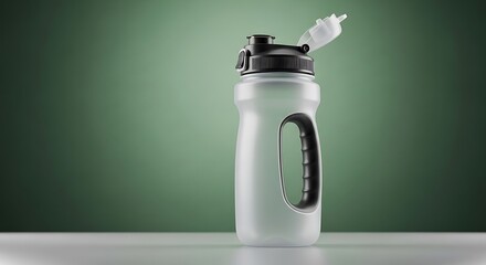 Modern Frosted Water Bottle with Handle for Fitness and Hydration