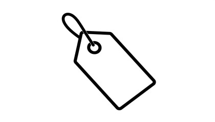 Blank Tag Icon with Simple Design.