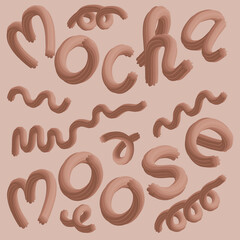 Cute Mocha Moose Letter