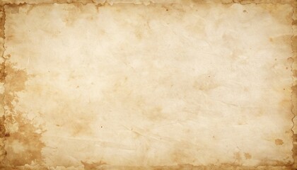 Obraz premium Vintage paper texture with distressed edges, sepia tones, subtle coffee stains, and old script overlay