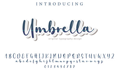 Umbrella Font – Stylish Script Typeface with Bold Modern Brush Lettering