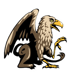 Mystical Creature Griffin With Eagle Head and Lion Body Mythological Symbol