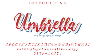 Umbrella Font – Stylish Script Typeface with Bold Modern Brush Lettering