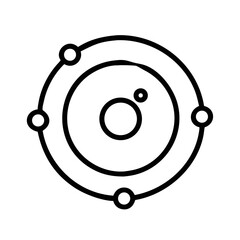 Electron orbit diagram representing the concept of science  