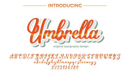 Umbrella Font – Stylish Script Typeface with Bold Modern Brush Lettering
