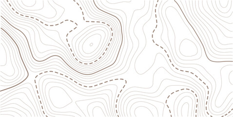 Abstract topo contour map on white background, Topographic map Topographic contour lines map seamless pattern. Geographic mountain relief diagram line wave carve pattern