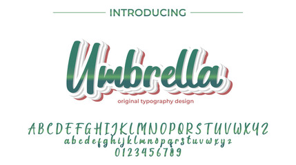 Umbrella Font – Stylish Script Typeface with Bold Modern Brush Lettering