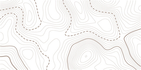Abstract topo contour map on white background, Topographic map Topographic contour lines map seamless pattern. Geographic mountain relief diagram line wave carve pattern