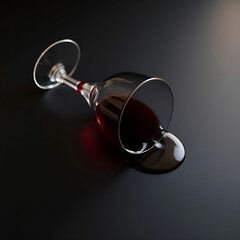 Glass champagne or white winw line art in flat style. Isolated on white background in graphic style. Vector illustration