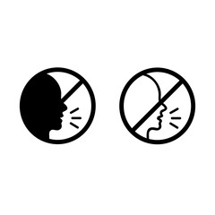 no talking sign vector illustration